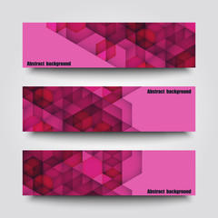 Obraz premium Set of banner templates with abstract background