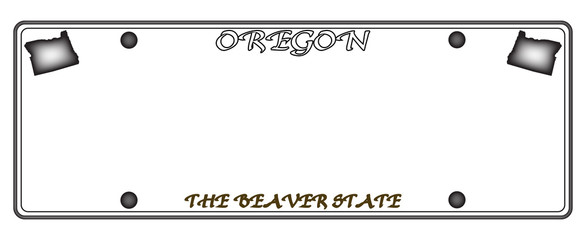 Oregon License Plate