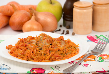 Fish stew with carrots