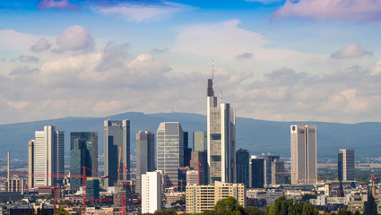 The City of Frankfurt, Germany, seen from the South