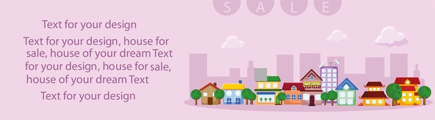 Вектор фон с разных домах