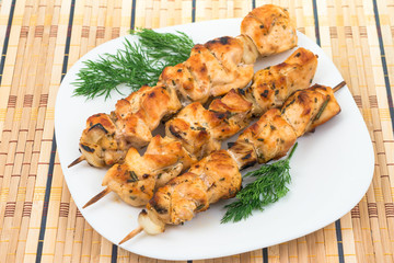 Chicken on skewers