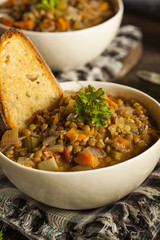 Homemade Brown Lentil Soup