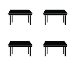 Wooden table isolated illustration on white background