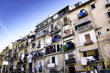 Fototapeta na wymiar Neighborhood in Naples.