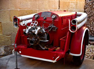 Naklejka premium World war II fire trailer