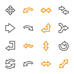 Arrows web icons set