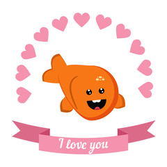 Illustration drawn by animal declaration of love