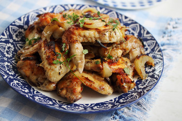 chicken wings on a plate
