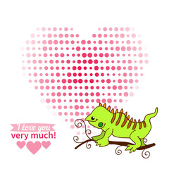 Illustration drawn by animal declaration of love