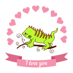 Illustration drawn by animal declaration of love