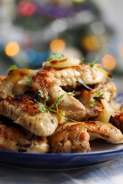 Ruddy baked chicken wings