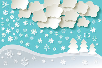 Landschaft Schnee Hintergrund tuerkis