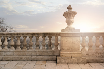 old stone columns