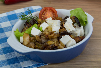Aubergine with cheese