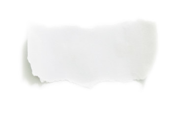 Piece of torn paper on plain background