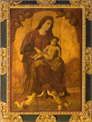 Naklejki  Sewilla - Malowanie Madonny na drewnie w kościele San Pedro
