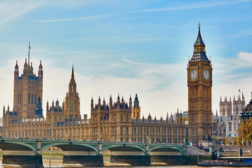 Obraz na płótnie Canvas Big Ben with river Thames, London