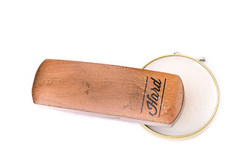 Brush on White wax with White Isolate Background