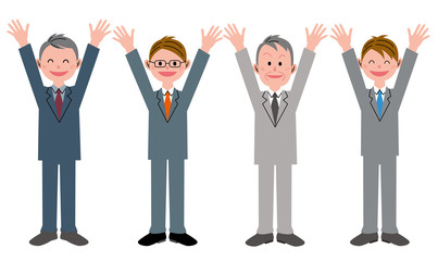 おめでとう　ビジネス　4人