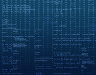 Obraz premium abstract background with circles and computer code.