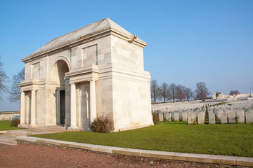 Fototapeta na wymiar La nécropole de Serre Hébuterne - Somme, Picardie