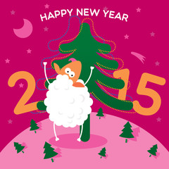 Merry Christmas, New year 2015 Card