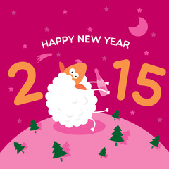 Obraz premium Merry Christmas, New year 2015 Card