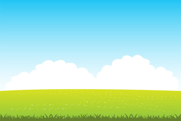 Clean field with flower