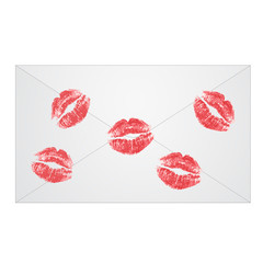 Envelope with kiss