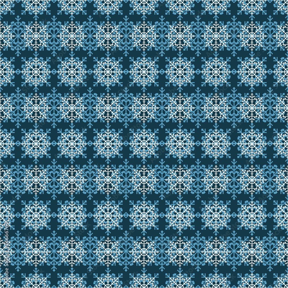 Poster Snowflake seamless pattern. Design template