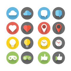 Different flat icons set. Design elements