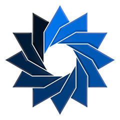 Dodecagram - 012B - Blue