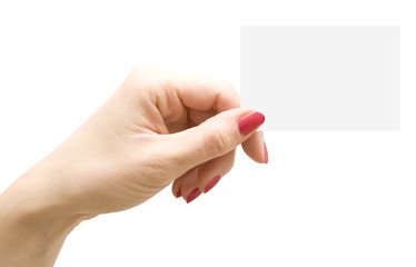 Obraz premium Hand mit Visitenkarte