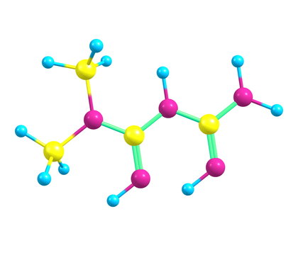 Metformin molecule isolated on white