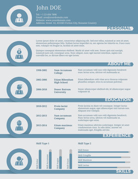 Curling arrows resume design