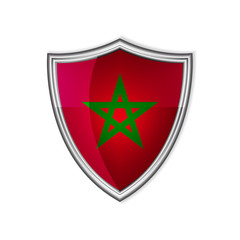 Moroccan glossy label or badge on a white background