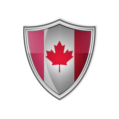 Canada glossy label or badge on a white background