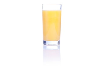 orange fresh ripe orange isolated on white background with refle