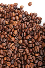 coffee beans isolated on white background