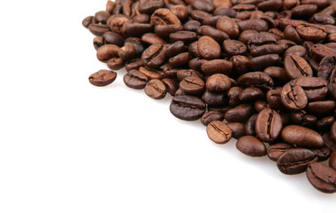 coffee beans isolated on white background