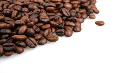 coffee beans isolated on white background