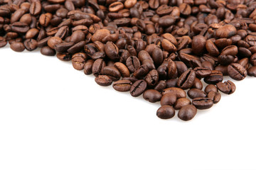 coffee beans isolated on white background