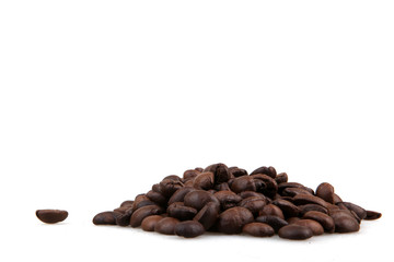 coffee beans isolated on white background