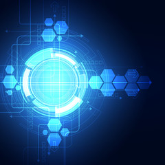 Obraz premium Abstract vector background. Futuristic technology style.