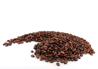 coffee beans isolated on white background