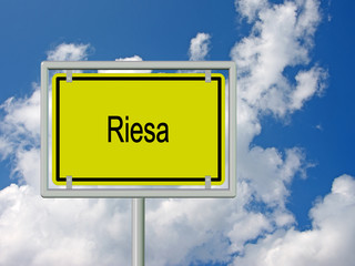 Riesa - Ortsschild