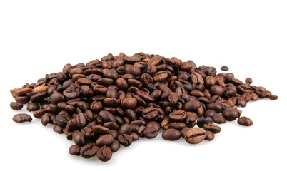 coffee beans isolated on white background