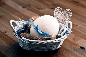 easter egg in the basket