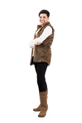 Young fashion model with crossed hands